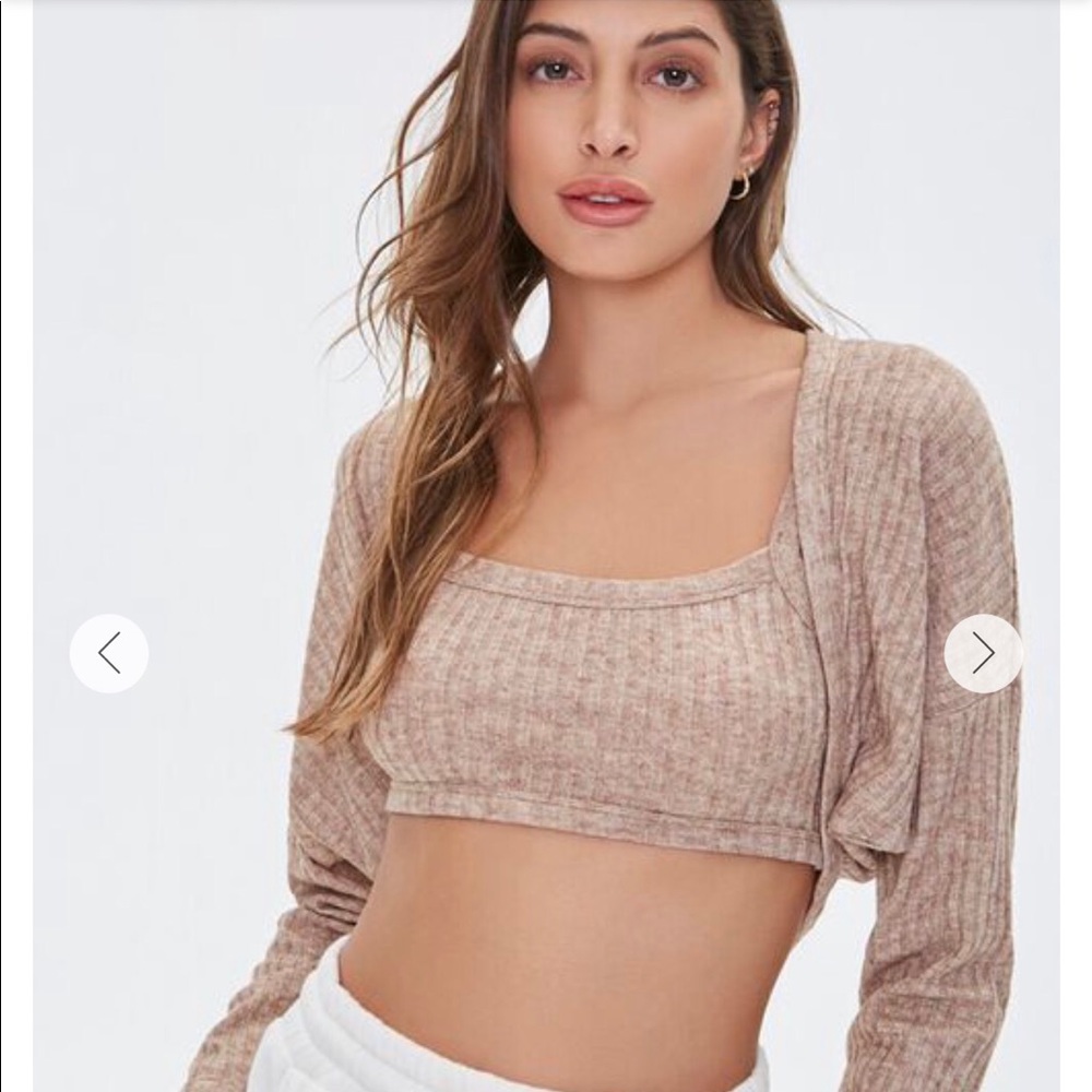 Matching tank and cardigan